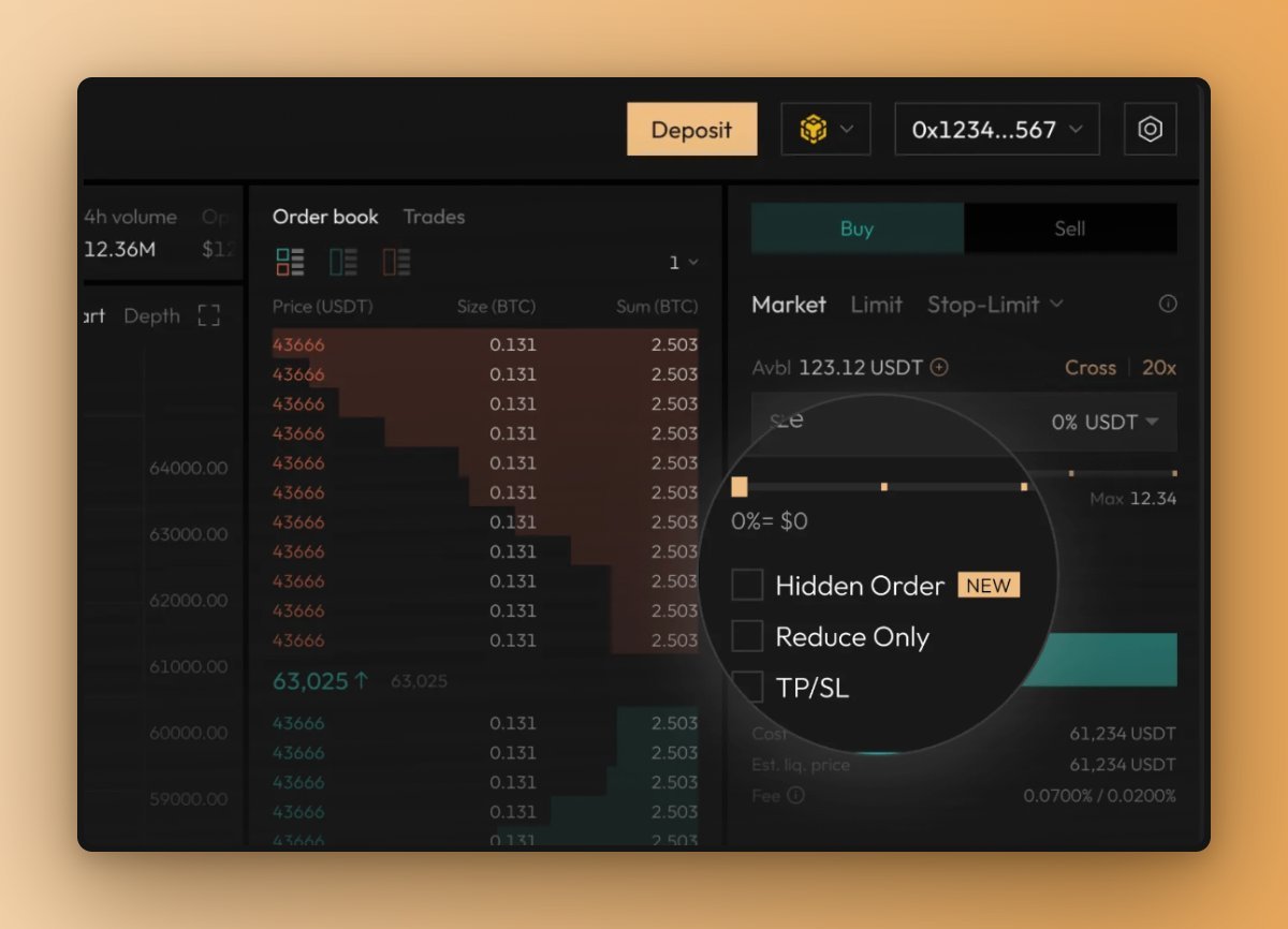 Aster perpetual DEX trading interface screenshot