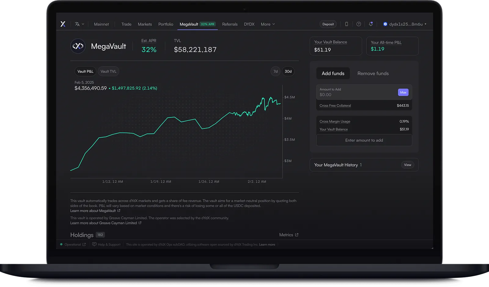dYdX decentralized trading platform